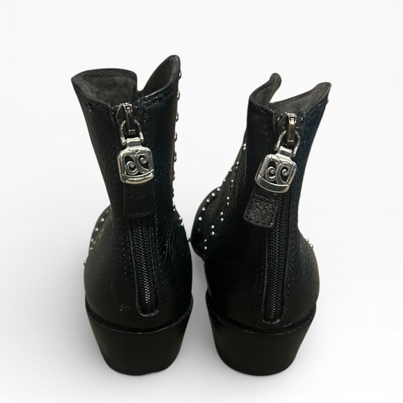 Brighton Black Leather Ankle Booties - Picture 5 of 8